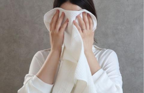 【ソフトハニカム】プレミアムタオル10枚セット（ホワイト）+ソフトハニカム織ハーフハンカチ1枚 G1969