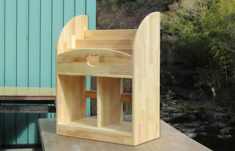 手作り木製 ちょっとスリムな絵本棚 幅60cm 099H3549