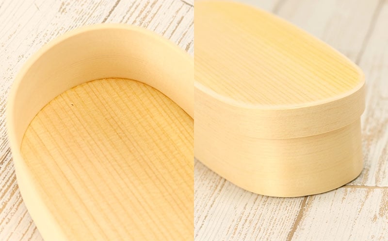 曲げわっぱ弁当箱 スリム小判 550cc 099H3580