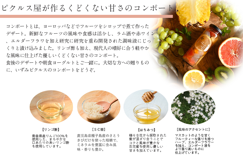 【圧倒的企業努力】フルーツピクルス、コンポートおまかせ 12本セット いずみピクルス NSW スピード発送 099H3793