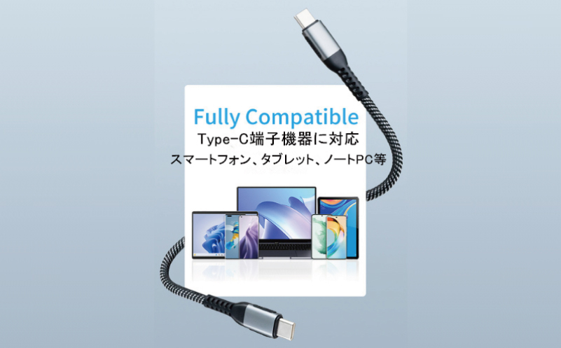充電ケーブル スマホ ノートPC タブレット等に対応 Type C to C 充電 005A775