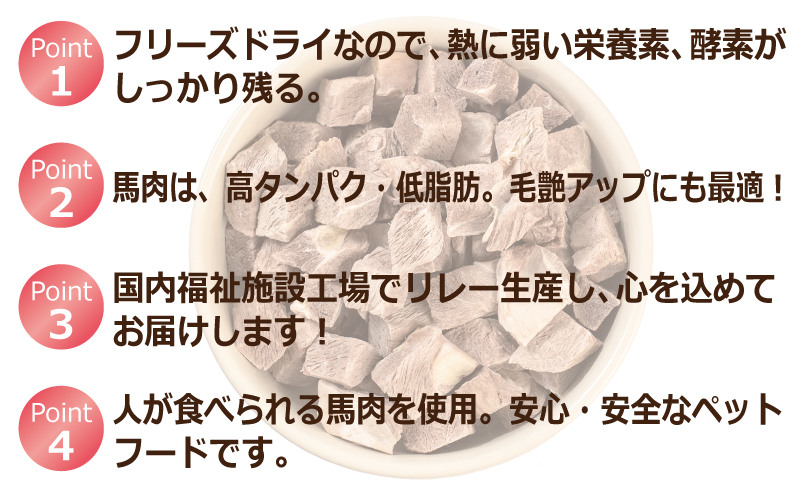 ALOHAS 馬肉フリーズドライ 犬猫用おやつ 25g×5袋【犬猫用 国産 無添加 無着色 高タンパク 低脂肪 ドッグフード キャットフード 圧倒的企業努力】 010B1730-1