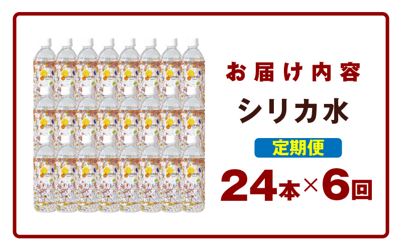 【定期便】ALOHAS シリカ水 合計12L (500ml×24本入り)×全6回 099Z361