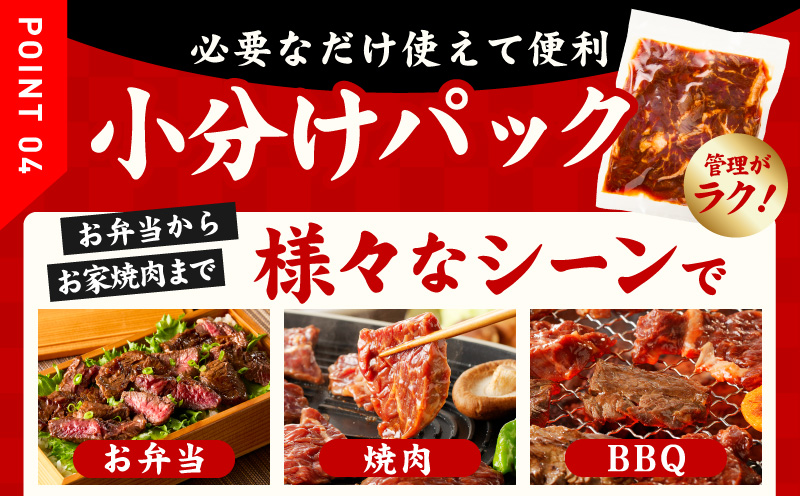 【冷蔵配送】牛ハラミ肉 1.2kg×全3回【毎月配送コース お楽しみ 焼肉 ていきびん 小分け 味付け 焼くだけ 小分け BBQ やきにく 数量限定】 099Z381