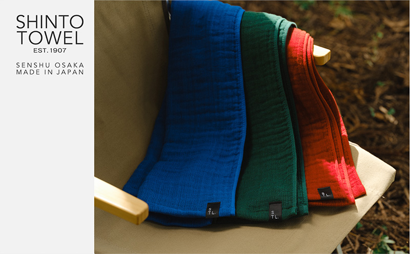 SHINTO TOWEL「2.5重ガーゼ・タオルマフラー」ロングサイズ（ディープレッド）2枚セット 【オーガニックコットン100% 国産 吸水 普段使い シンプル 日用品 家族 ファミリー】 099H3966-1