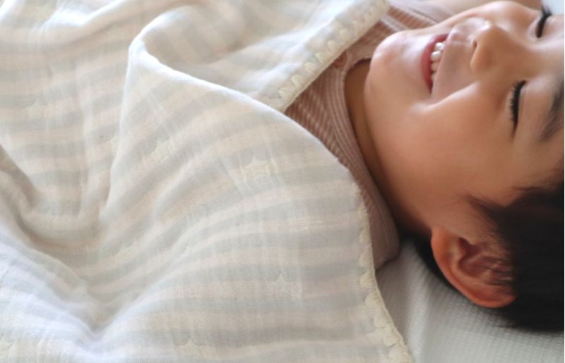 【eclat bebe】泉州南部織 4重ガーゼマルチケット（PiGy/Sサイズ） G1901