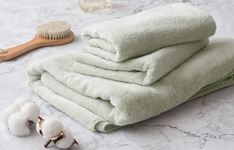 ハレバスタオル1枚フェイスタオル2枚（ティーグリーン） G2030