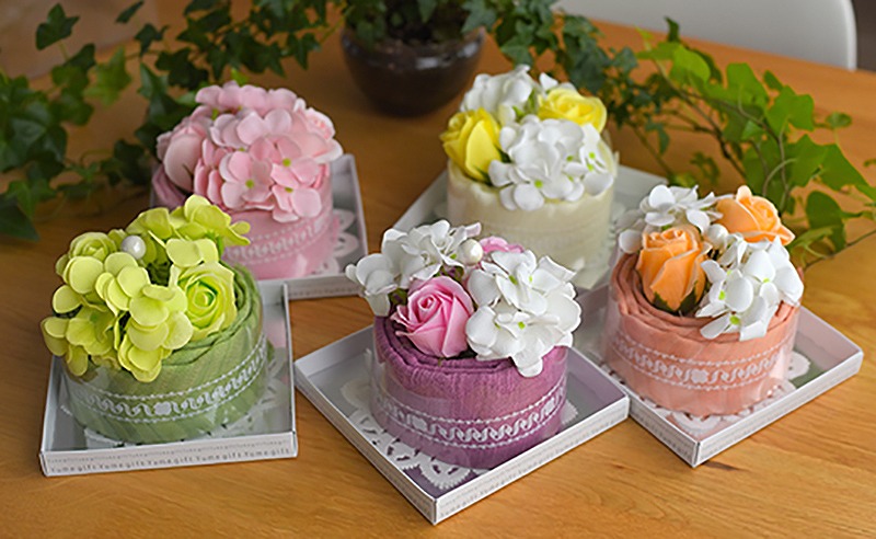 【スピード発送】泉州タオルケーキ　フレグランスフラワー G1252