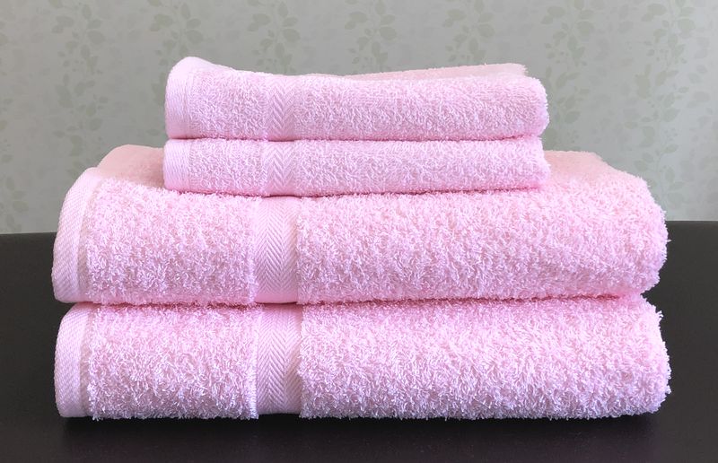 泉州タオルＪＯＹバス＆フェイス４枚セット（チェリーピンク）【泉州タオル 国産 吸水 普段使い 無地 シンプル 日用品 家族 ファミリー】 099H3648
