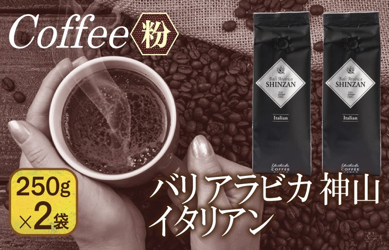 バリアラビカ神山イタリアン　250g×2袋／粉 【珈琲 こーひー コーヒー 自家焙煎 オリジナル ギフト キャンプ アウトドア 家計応援】 099H1853