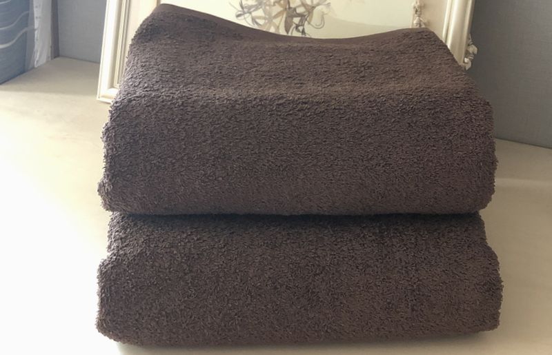 超大判バスタオル２枚セット（ダークブラウン）泉州タオル 90×170cm【泉州タオル 国産 吸水 普段使い 無地 シンプル 日用品 家族 ファミリー】 020C474