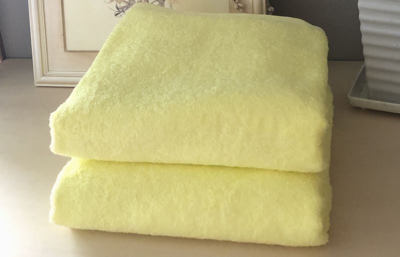 超大判バスタオル２枚セット（サンキスイエロー）泉州タオル 90×170cm【泉州タオル 国産 吸水 普段使い 無地 シンプル 日用品 家族 ファミリー】 020C475