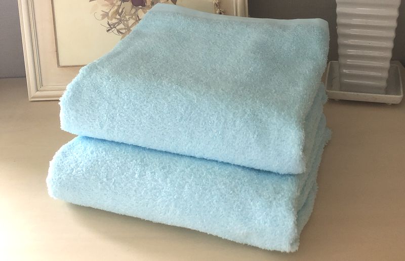 超大判バスタオル２枚セット（アクアブルー）泉州タオル 90×170cm【泉州タオル 国産 吸水 普段使い 無地 シンプル 日用品 家族 ファミリー】 020C477