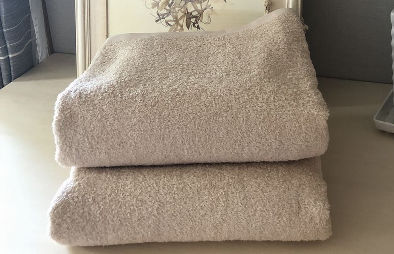 90×200超大判バスタオル２枚セット（シュアラインベージュ）泉州タオル【泉州タオル 国産 吸水 普段使い 無地 シンプル 日用品 家族 ファミリー】 099H3652