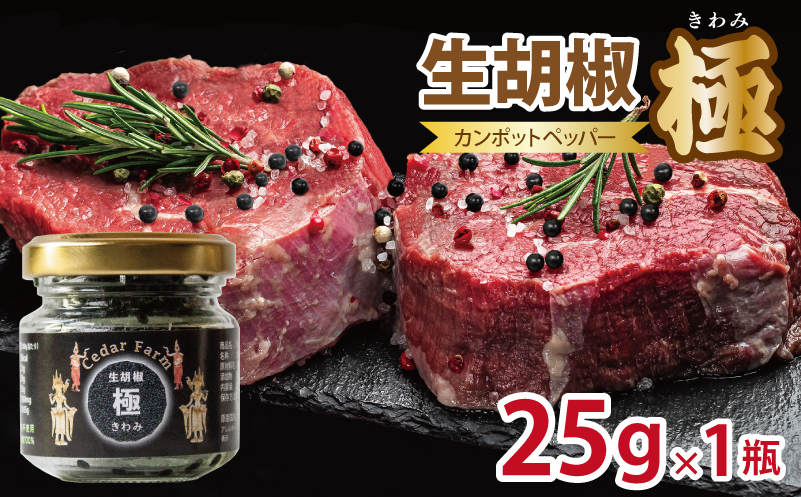 生胡椒 極(きわみ) 25g×1本【能登の塩 コショウ こしょう カンポットペッパー スパイス カンボジア】 005A747