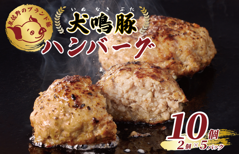 【泉佐野ブランド豚】犬鳴豚の手作りプレミアムハンバーグ（10個入り） 099H3809