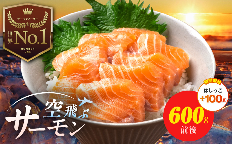 【特別規格】アトランティック サーモン 600g前後＋はしっこ100g【エコパック 小分け 訳あり サイズ不揃い 刺身 さーもん 冷凍 北国からの贈り物】 010B1693-2