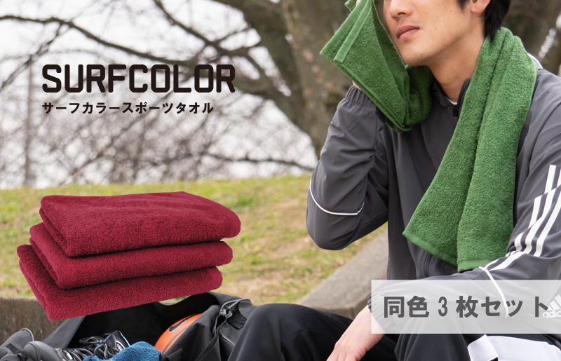 【圧倒的企業努力】コンパクトバスタオル エンジ3枚 G2078-1