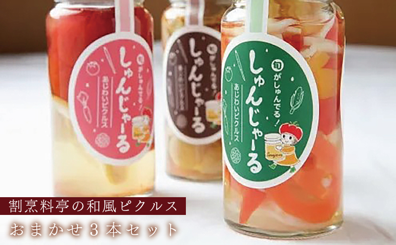 割烹料亭の和風ピクルス 3本おまかせセット 099H1736