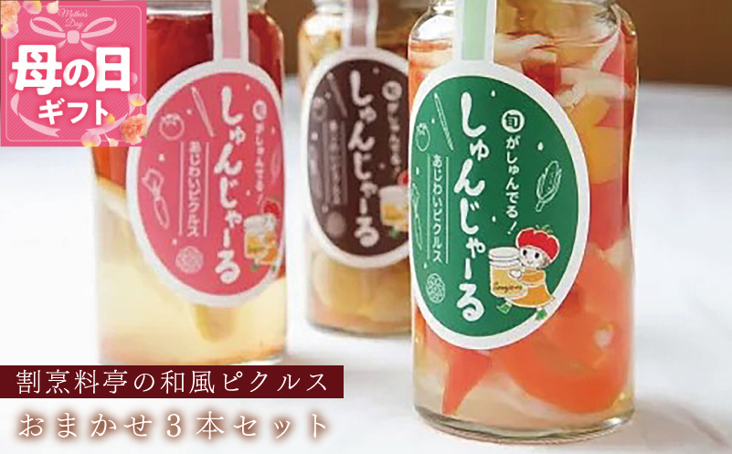 【母の日】割烹松屋 料亭の和風ピクルス おまかせ 3本セット 099H1736m