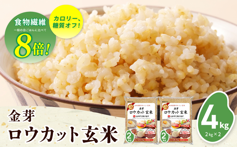 金芽ロウカット玄米4kg（2kg×2袋）【東洋ライス 2kg×2P お米 米 こめ 国産 小分け】 099H202