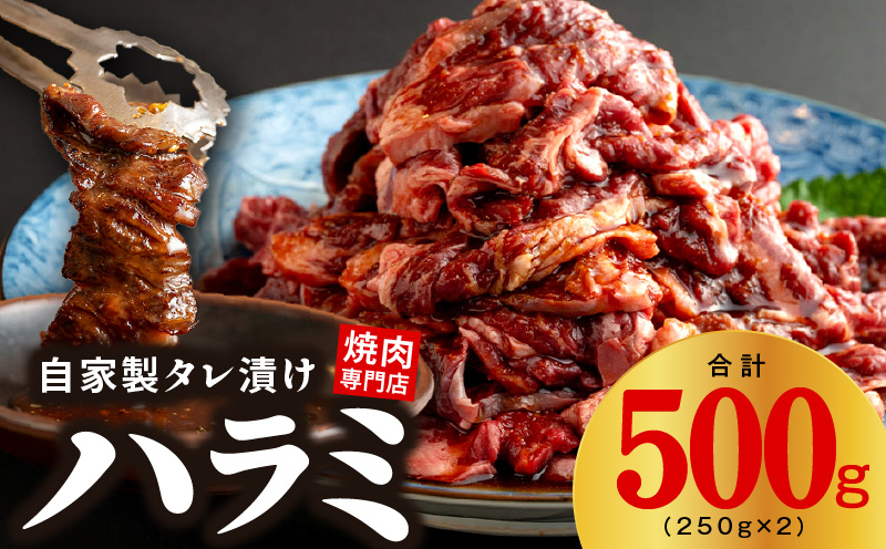 特製タレ漬け ハラミ 500g 小分け 250g×2P 牛肉 焼き肉専門店 099H3564