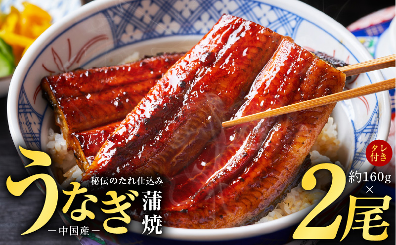 秘伝のたれ仕込み うなぎ蒲焼 合計 320g（約160g×2尾）鰻 ウナギ 中国産 温めるだけ 簡単 レンジ調理 ふっくらふわふわ 炭火焼き 備長炭 手焼き kgp0067