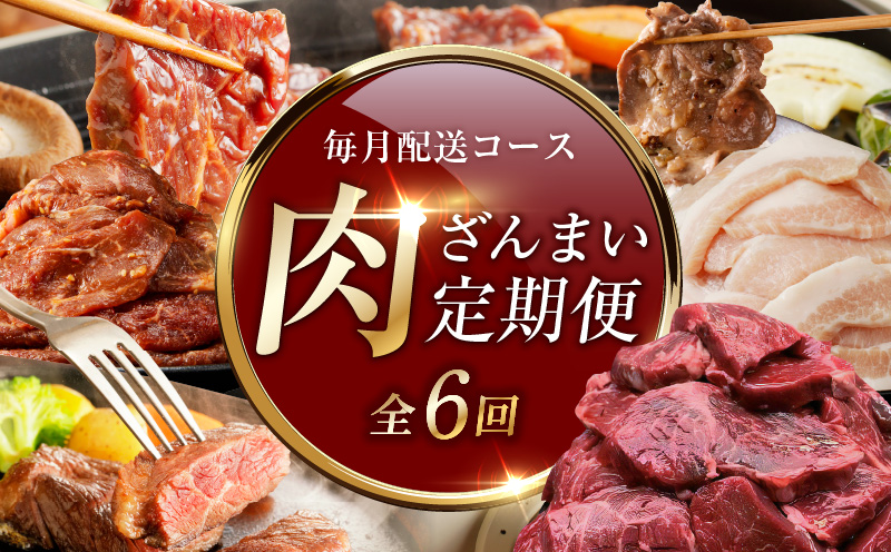 アキラ商店 肉三昧 プレミアム 定期便 全6回【毎月配送コース お楽しみ 焼肉 ていきびん 焼くだけ 小分け BBQ やきにく 数量限定】 099Z129