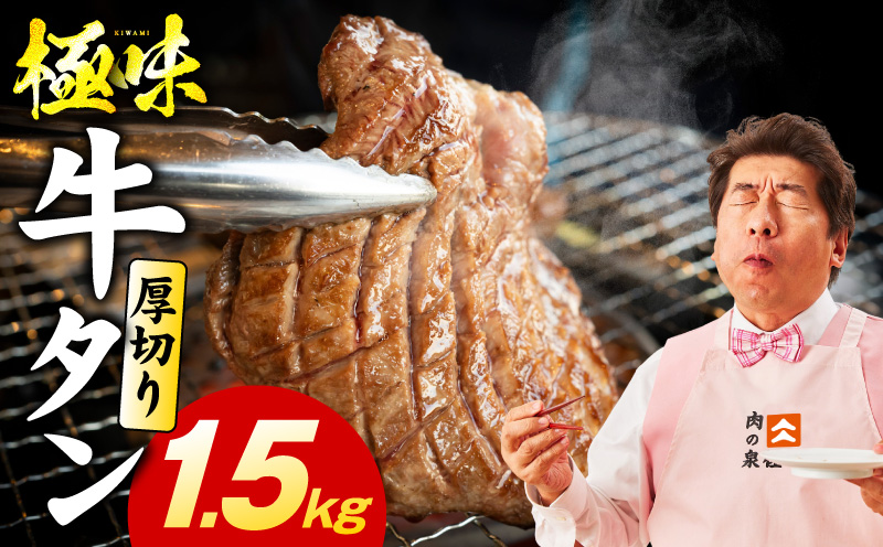 厚切り牛たん 1.5kg【氷温熟成×旨塩ダレ 味付き 訳あり サイズ不揃い 500g 小分け 焼くだけ 焼肉】 mrz0284