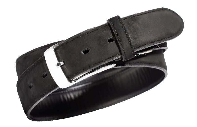 【スピード発送】本革（ヌバック）ベルト35mm幅 ブラック【革ベルト ベルト レザー ビジネス スーツ メンズ 仕事 ファッション 小物 日用品 雑貨】 G2825