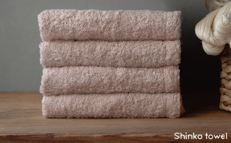 【TVで紹介！】おぅ！え～やん フェイスタオル（ローズ）4枚【泉州タオル 国産 吸水 普段使い 無地 シンプル 日用品 家族 ファミリー】  G3490