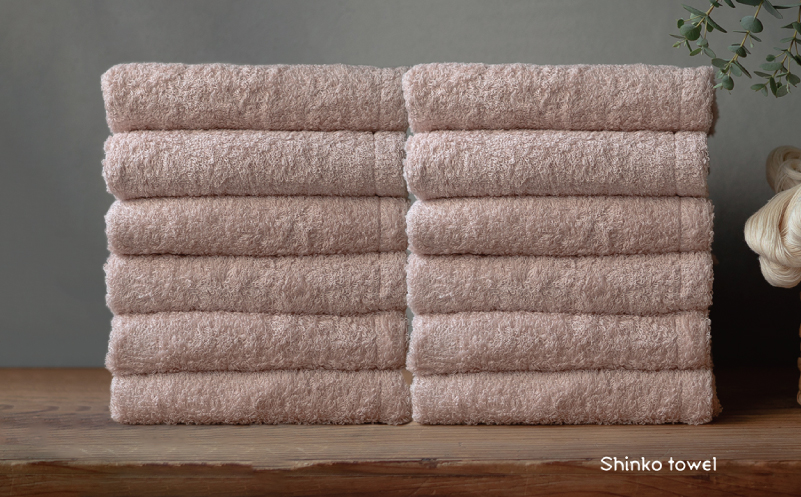 【TVで紹介！】おぅ！え～やん フェイスタオル（ローズ）12枚【泉州タオル 国産 吸水 普段使い 無地 シンプル 日用品 家族 ファミリー】  G3495