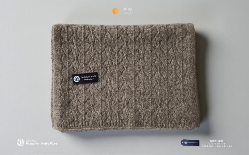 『Noble Fibre』100％ヤク・マフラー メッシュ グレー【高級 おしゃれ ファッション カシミア より暖かい 防寒】 G3568