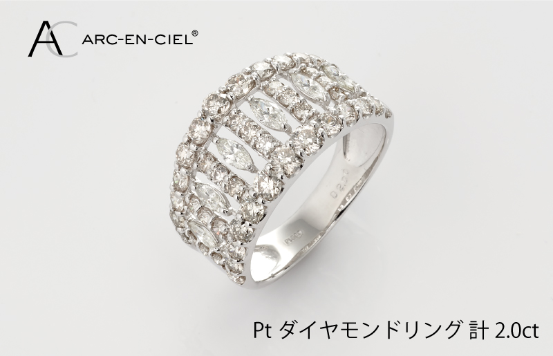 ARC-EN-CIEL PTダイヤリング（計 2.0ct）: 泉佐野市ANAのふるさと納税