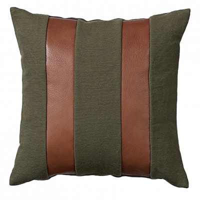 Combination Cushion Stripe グリーン×ダークブラウン【SWOF】