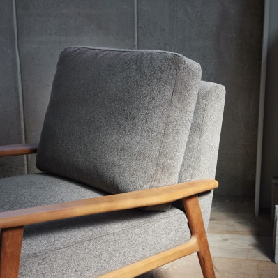 Strand Sofa 1人掛け(ストランドソファ)モケット クリンプアッシュブラウン【SWOF】