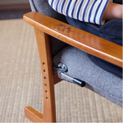 高座椅子 5335 つづり ブラウン 座面高410mm 座面高さ調節可能 リクライニング【KIOF】