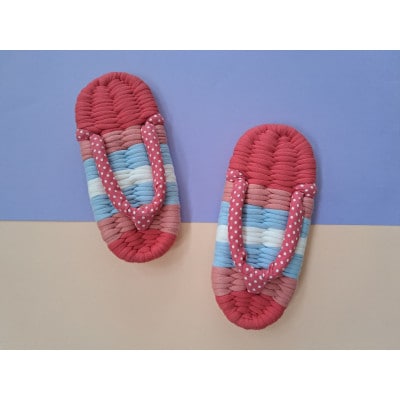 おうちで簡単!布ぞうり　手作りキット　(テキスト付)ピンクM:22～24cm