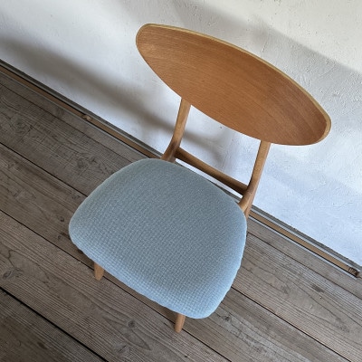 Karl Dining Chair NC ライトブルー ミディアムブラウンフレーム【SWOF】