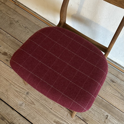 Cordial Dining Chair ブラウンフレーム リボン エンジ 【SWOF】