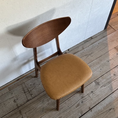 Karl Dining Chair ランド キャメル ダークブラウンフレーム【SWOF】