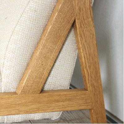 A Sofa(エーソファ)みなも アイボリー オークフレーム(ブラウン色オイル塗装)【SWOF】【配送不可地域：離島・沖縄県】