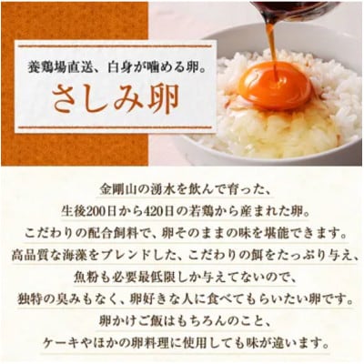 大阪府富田林産　さしみ卵　産直卵40個～50個(季節により個数・サイズが変動します)