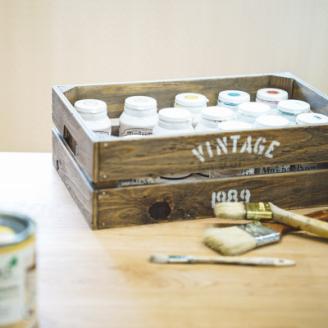 アンティーク・ヴィンテージ調の【木製木箱】　収納やインテリアとして人気