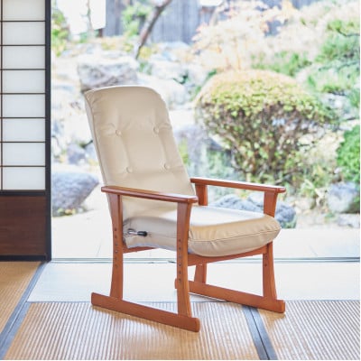 高座椅子 5335 ソフトウレタン ベージュ 座面高410mm 座面高さ調節可能【KIOF】