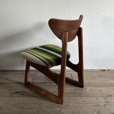 Lager Chair(ラガーチェア)グリーンストライプ ダークブラウンフレーム【SWOF】