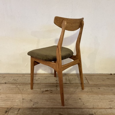 Cordial Dining Chair ブラウンフレーム コーデュロイ オリーブ【SWOF】