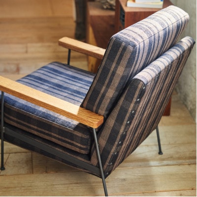 Cargo Sofa 1人掛け ガルボ ダークブラウン 肘:ホワイトオーク無垢材【SWOF】