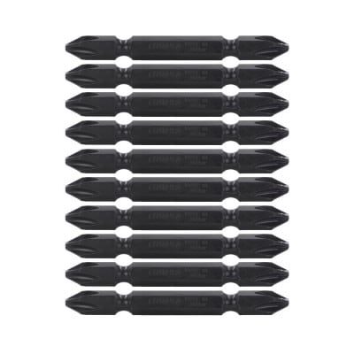 チャンピオンツール　ブラック 両頭ビット +2×65 10本組 プラス マグネット付き【配送不可地域：沖縄県】