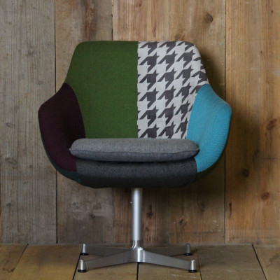 Cosmic Chair (コスミックチェア) シルバーX脚 モザイククレイジーパターン【SWOF】